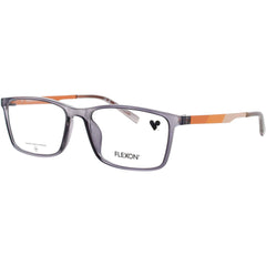 Flexon Kid's Eyeglasses Frame - Rectangular Shape Grey Plastic Full Rim | J4020 N 036