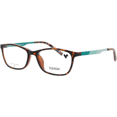 Flexon Kid's Eyeglasses Frame - Rectangular Tortoise Plastic Full Rim | J4021 N 244