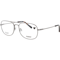 Flexon Men's Eyeglasses Frame - Navigator Shape Gunmetal Metal Full Rim | H6066 N 070