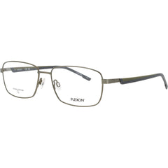Flexon Men's Eyeglasses Frame - Rectangular Satin Moss Metal Full Rim | H6077 306
