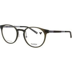 Flexon Unisex Eyeglasses Frame - Round Matte Grey Plastic Full Rim | EP8006 N 020
