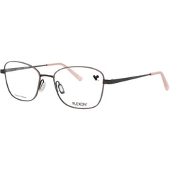 Flexon Women's Eyeglasses Frame - Geometric Shape Gunmetal Metal Full Rim | W3036 033