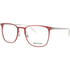 Mont Blanc Men's Eyeglasses Frame - Square Red/Silver Metal Full Rim | MB0232O 006