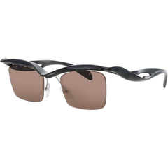 Prada Men's Sunglasses - Shiny Black Acetate Square Rimless Frame | PR A15S 1AB8C1