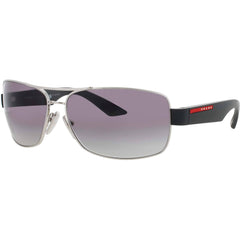 Prada Men's Sunglasses - Silver Metal/ Rectangular Full Rim Frame | PS 50ZS 1BC09U