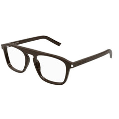 Saint Laurent Men's Eyeglasses Frame - Navigator Brown Acetate Full Rim | SL 157 009