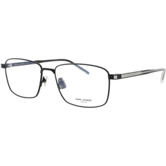 Saint Laurent Men's Frame - Rectangular Black Crystal Metal Full Rim | SL 666 003