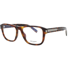 Saint Laurent Men's Frame - Rectangular Havana Crystal Acetate Full Rim | SL 710 003