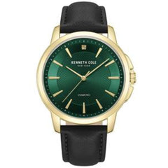 Kenneth Cole KCWGA7001201 Men's 44mm Green Dial Quartz Watch Gold-Tone Case