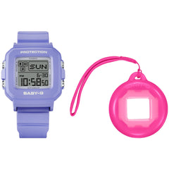 Casio Baby-G Plus BGD-10K-6 Violet Digital Watch for Women, Detachable Band, 100M WR
