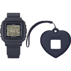 Casio Baby-G Plus BGD-10KH-2C Black Digital Watch for Women, Heart Holder, 100M WR