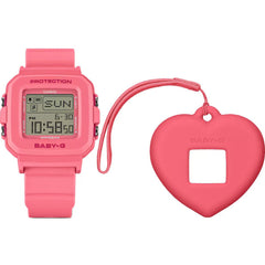 Casio Baby-G Plus BGD-10KH-4 Pink Digital Watch for Women, Heart Holder, 100M WR