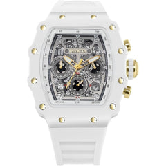Invicta 69700 Racing Men’s Chronograph Quartz Watch White Silicone 43.5mm