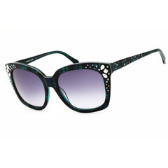 Draper James Women's Sunglasses - Blue Plaid Rectangular Full Rim Frame | DJ7013 400