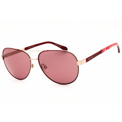 Draper James Women's Designer Sunglasses - Aviator Merlot Metal Full Rim | DJ7054 530