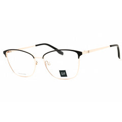 Gap Women's Designer Eyeglasses - Rectangular Black Metal Full Rim | VGP820 E672