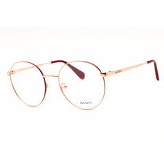 Max & Co Women's Eyeglasses - Rose Gold/Brown Full Rim Round Shape Frame | MO5049 033