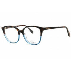Max & Co Women's Eyeglasses - Havana/Blue Full Rim Rectangular Frame | MO5077 56A