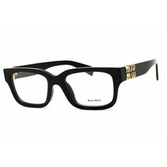 Miu Miu Women's Eyeglasses - Black Rectangular Shape Full Rim Frame | 0MU 02YV 16K1O1