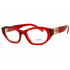 Miu Miu Women's Eyeglasses - Scarlet Acetate Oval Full Rim Frame | 0MU 03WV 25M1O1