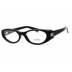 Miu Miu Women's Eyeglasses - Black Acetate Oval Shape Full Rim Frame | 0MU 03ZV 16K1O1