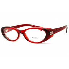 Miu Miu Women's Eyeglasses - Transparent Red Acetate Full Rim Frame | 0MU 03ZV 25M1O1