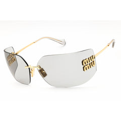 Miu Miu Women's Sunglasses - Gold Metal Rectangular Rimless Frame | 0MU 54YS 5AK30B