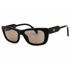 Miu Miu Women's Sunglasses - Glossy Black Cat Eye Full Rim Frame | 0MU B12S 16K80Q5