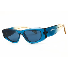 Prada Women's Designer Sunglasses - Oval Blue Acetate Full Rim | 0PR B19S 24F80S52