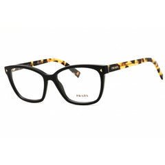Prada Women's Designer Eyeglasses - Rectangular Black/Brown Full Rim | PR 15ZV 3891O1