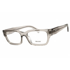 Prada Unisex Designer Eyeglasses - Rectangular Hematite Full Rim | PR C02V 18J1O1