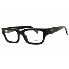 Prada Unisex Designer Eyeglasses - Rectangular Black Acetate Full Rim | PR C02V 16K1O1