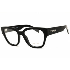 Prada Women's Designer Eyeglasses - Round Polished Black Full Rim | PR C06V 16K1O152