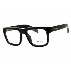 Prada Men's Designer Eyeglasses - Rectangular Glossy Black Full Rim | PR D02V 16K1O15