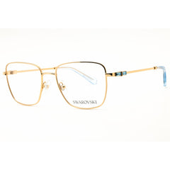 Swarovski Women's Eyeglasses - Gold Metal Full Rim Rectangular Frame | 0SK1003 4021