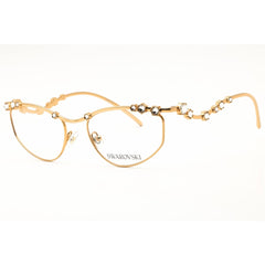 Swarovski Women's Eyeglasses - Gold Metal Full Rim Cat Eye Shape Frame | 0SK1015 4004