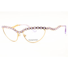 Swarovski Women's Eyeglasses - Gold Metal Full Rim Cat Eye Shape Frame | 0SK1030 4036