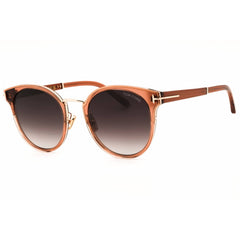 Tom Ford Women's Designer Sunglasses - Round Shiny Light Brown Full Rim | FT1247-K 45B