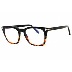 Tom Ford Men's Designer Eyeglasses - Rectangular Black/Orange Full Rim | FT5736-B 005