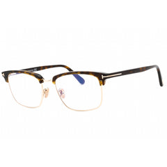 Tom Ford Men's Eyeglasses - Classic Dark Havana Rectangular Shape Frame | FT5801-B 052
