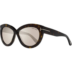 Tom Ford Women's Sunglasses - Dark Havana Acetate Full Rim Cat Eye Frame | FT0577 52G
