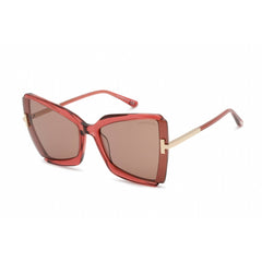 Tom Ford Women's Sunglasses - Transparent Antique Pink Oversized Frame | FT0766 72Y