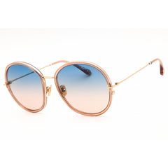 Tom Ford Women's Designer Sunglasses - Round Shiny Pink Metal Full Rim | FT0946 72W