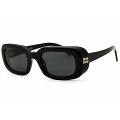 Miu Miu Women's Sunglasses - Black Acetate Oval Full Rim Frame | 0MU B13S 16K08Z52