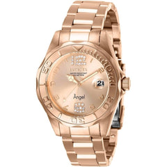 Invicta Angel 28681 Women's Rose Gold Stainless Steel Quartz Watch, 38mm, Crystals