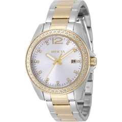 Invicta 49848 Angel Ladies Quartz Watch 38mm Silver Dial Gold Stainless Steel