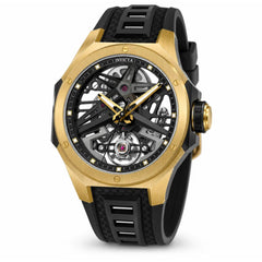Invicta 69538 Men's Automatic Watch Skeleton Dial Stainless Steel Black Rubber, 43mm