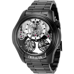 Invicta Specialty Twin-Axis 48899 Men's Skeleton Dial Black Stainless Steel Watch
