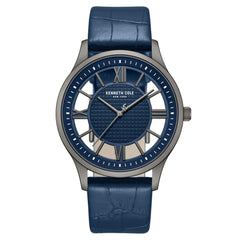 Kenneth Cole KCWGA0000471 Men's Quartz Watch Blue Dial Blue Leather Strap