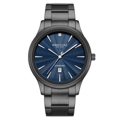 Kenneth Cole KCWGH0000371 Men's Quartz Watch Blue Dial Black Stainless Steel Bracelet